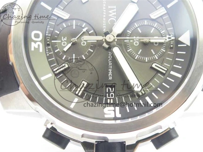 MIROTIME 0218 Aquatimer Chrono IW376803 V6F 1:1 Best Edition Gray Dial on Rubber Strap A FlexibleFit 7153